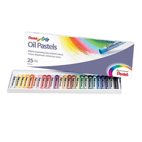 BOITE 25 PASTELS A L HUILE BTE 8MM