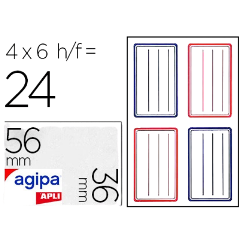 PAQUET DE 24 ETIQUETTES ADHESIVE